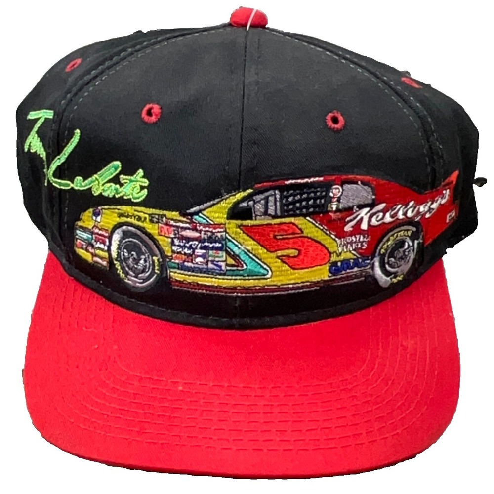 Vintage Terry Labonte Snapback Hat Cap Kellogs Big Logo Nascar Racing Y2K 90s